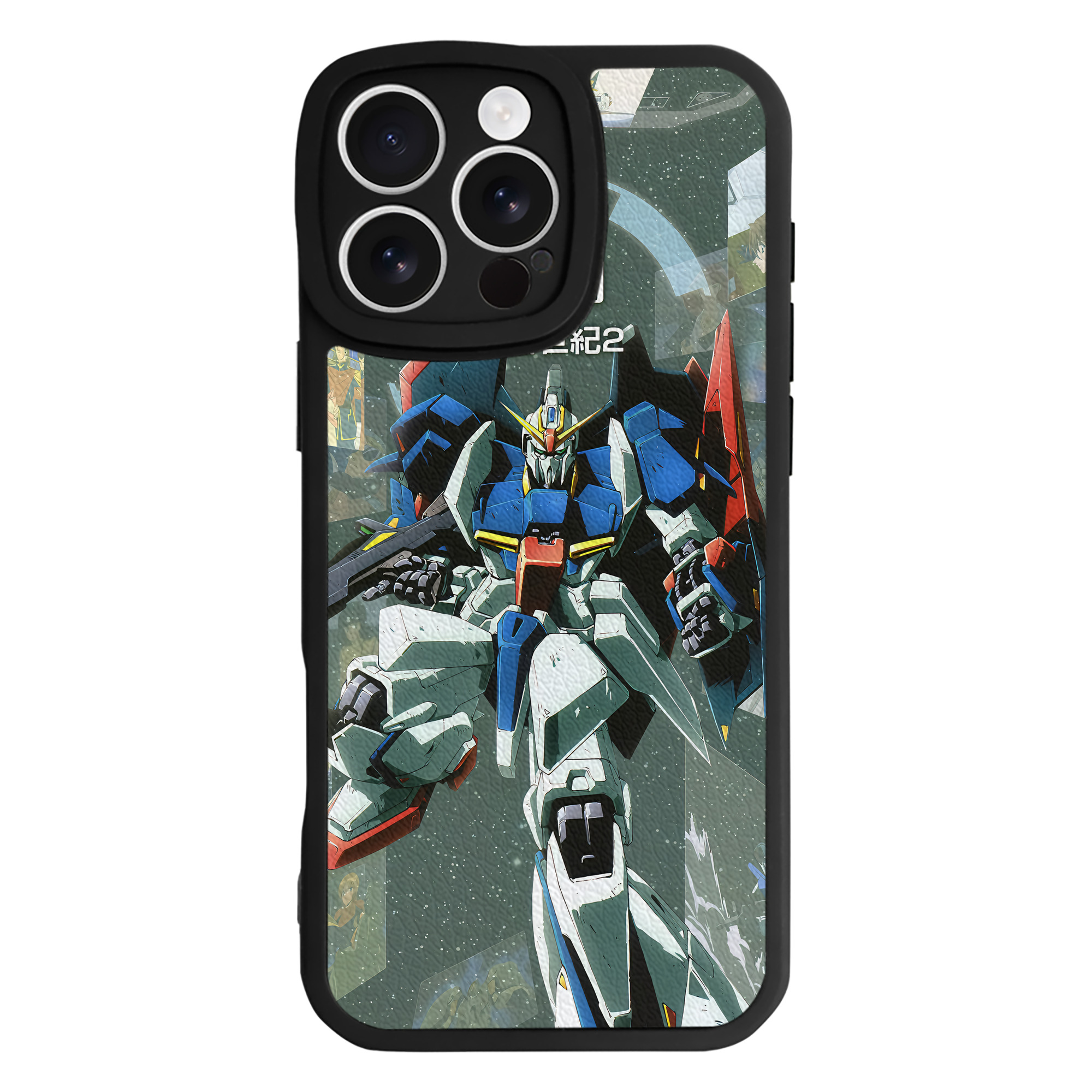 （画像用） 機動戦士ガンダム Mobile Suit Gundam 【iPhone 16シリーズ対応】シリコンスマホケース（レザー調） 材質：シリコン